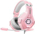 Ozeino Gaming Headset for PC, Ps4, Ps5, Xbox Headset with 7.1 Surround Sound, Gaming Headphones with Noise Cancelling Mic RGB Light Over Ear Headphones for Xbox Series X/S, Switch-Pink by Ozeino