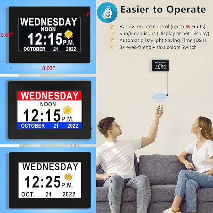 MASSII 27 Alarms Digital Talking Clock - Image 3