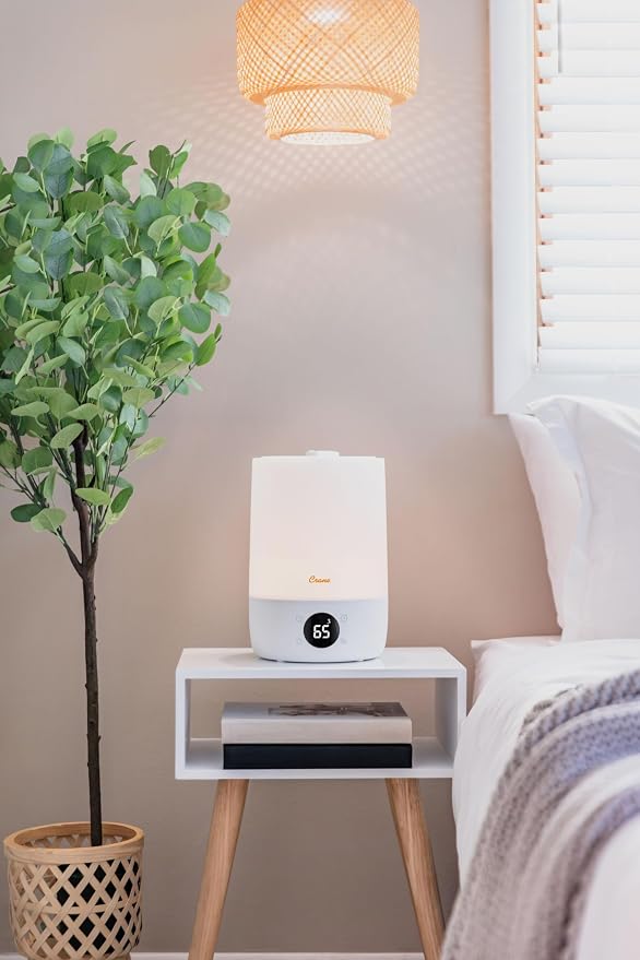 Crane Ultra-Quiet 3-in-1 Humidifier, Essential Oil Aroma Diffuser & Soothing Sleep Light - Compact 1.2 Gallon Capacity with Adjustable Night Light & Fragrance Tray - Ideal for Bedroom and Office - Image 8