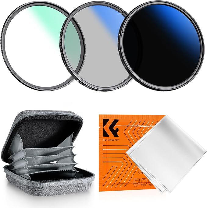 K&F Concept 67mm UV/CPL/ND2-400 Lens Filters Kit-18 Multi-Layer Coatings by KFCONCEPT