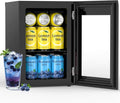 COWSAR Commercial Beverage Refrigerator 24-Can Mini Fridge, Countertop Wine Cooler Small Adjustable Digital Thermostat, LED Light, Freestanding Countertop Drink Refrigerator for Home, Bar & Office by COWSAR