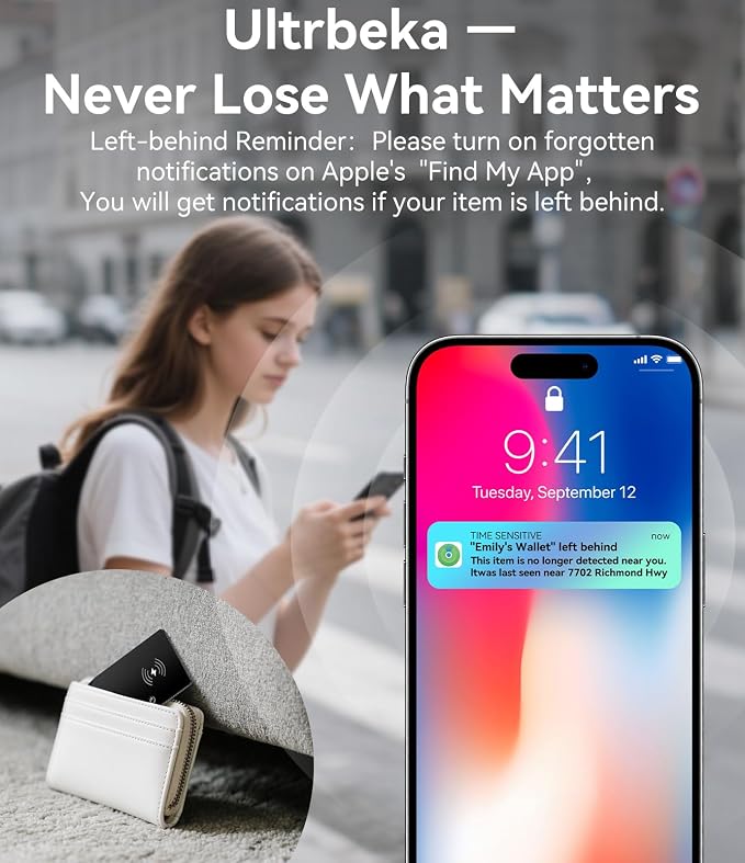 Ultrbeka Wallet Tracker Card IP68 Waterproof Rechargeable Bluetooth Tracker - Image 6