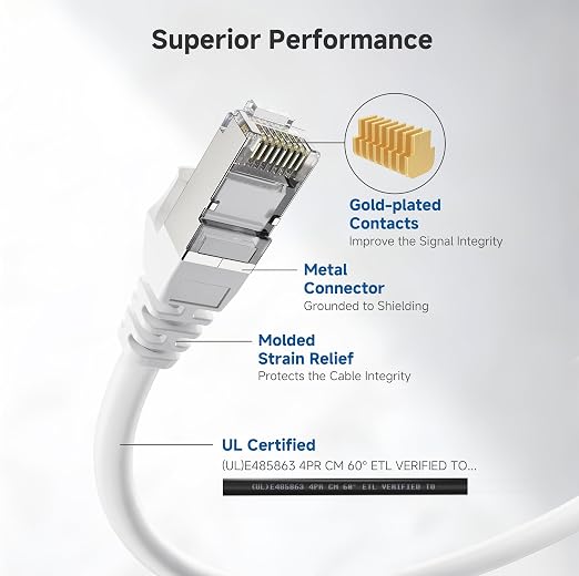 Cable Matters 10Gbps Snagless Long Shielded Cat 6A Ethernet Cable - 200ft - Image 4
