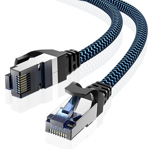 Cat8 Ethernet Cable 30 ft 1 Pack, High Speed 40Gbps 2000MHz, Compatible by CABNEER