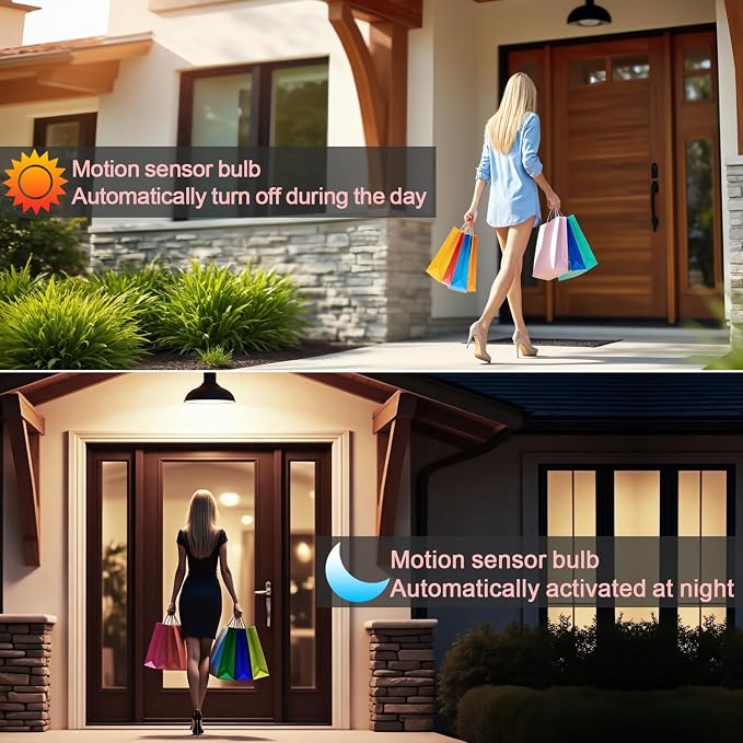 McDen Motion Sensor Light Bulb, Indoor Motion Activation Detector Light Bulb - Image 2