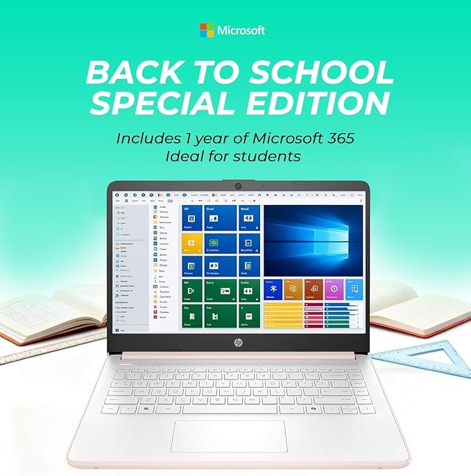 HP Ultrabook Laptop with Copilot AI • 2026 Edition • Latest Intel 4-Core N150 CPU • 128GB SSD + 1TB OneDrive, Microsoft Office 365 Included • Windows 11, Thin & Portable | w/o Mouse - Image 3