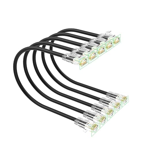 Cat 6 Patch Cables 20 feet, Slim Cat6a Ethernet Patch Cable 10Gbps 550Mhz by Unknown