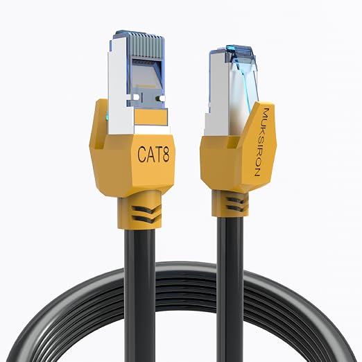 Cat 8 Ethernet Cable 120 ft, 40Gbps High Speed Gaming Network Cable 2000MHz by MUKSIRON