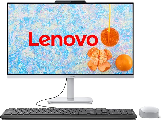 Lenovo IdeaCentre 24 23.8" i3-N305 32GB 1TB SSD All-in-One Desktop | FHD IPS Display, WiFi 6, Office 365, Keyboard, Mouse, Windows 11, Cloud Grey, Home Office by LENOVO