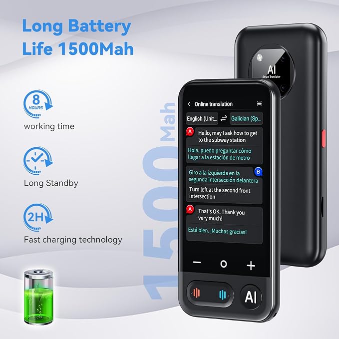 AI Language Translator Device, 2026 Upgraded ChatGPT Two Way Real time - Image 8