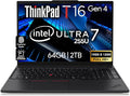 Lenovo ThinkPad T16 Gen 4 AI Business Laptop 16” FHD+ Display, Intel Ultra 7 255U (Beats i7-1355U), 64GB DDR5 RAM, 2TB SSD, 5MB Webcam, Fingerprint, Backlit KB, WiFi 6E + BT, RJ-45, HDMI, Win 11 Pro by LENOVO