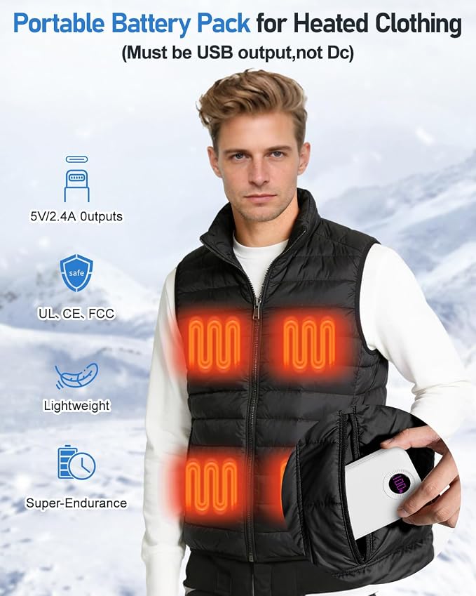 Portable Charger with Built in Cables，10000mAh 22.5W Max High-Speed Charging Power Bank with 4 Outputs 2 Inputs,External Travel Battery Pack for iPhones Android,iPad (Pearl White) - Image 6