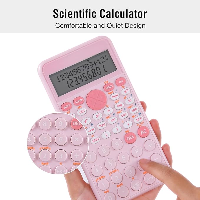 EooCoo 2-Line Standard Scientific Calculator, Portable and Cute School Supplies - Image 2