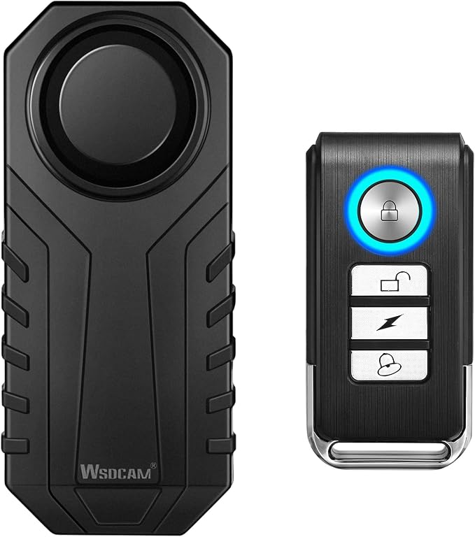 Wsdcam 113dB Bike Alarm Wireless Vibration Motion Sensor Waterproof Motorcycle by wsdcam