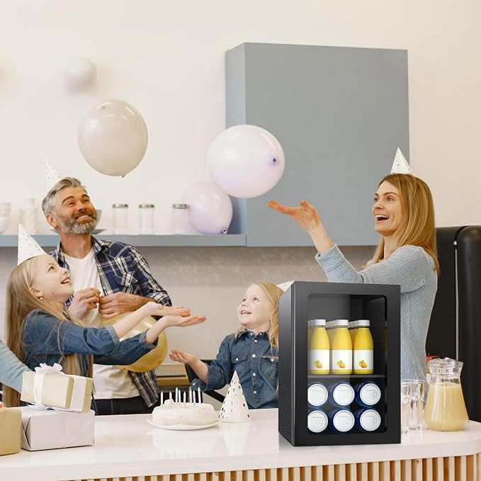 DOGHLY 0.9 Cu.ft Mini Fridge Solid Door, 24 Cans Beverage Refrigerator | Drink Fridge for Soda Beer Wine, Manual Temperature Control, Removable Shelf, Quiet Beverage Cooler for Office, Dorm, Bar - Image 6