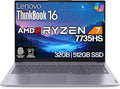 Lenovo ThinkBook 16 G7 Business Laptop, 16” FHD+, AMD Ryzen 7 7735HS, 32GB DDR5, 512GB NVMe, WiFi 6E + BT, Backlit KB, Fingerprint Reader, HD Webcam, Win 11 Pro by LENOVO