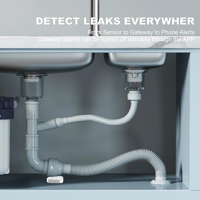 3-Pack Smart Water Leak Detector 110dB Alarm 500ft Range, WiFi Home Sensors - Image 7