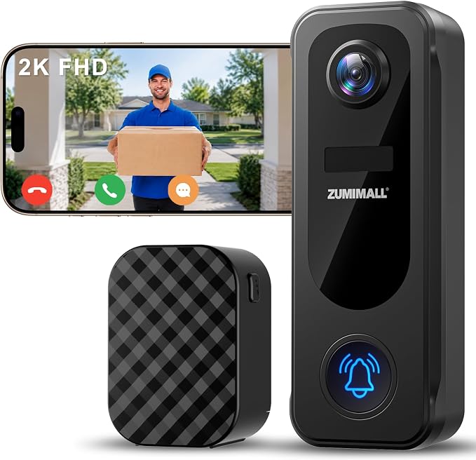 ZUMIMALL Doorbell Camera Wireless No Subscription by ZUMIMALL