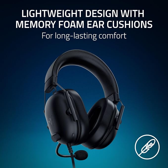 Razer BlackShark V2 X Wired PlayStation Gaming Headset, Black | 50mm Drivers, Cardioid Mic, Lightweight, Comfortable Noise Isolating Earcups, For PS5, Xbox Series X, PC, Switch, 3.5 mm Jack - Image 5