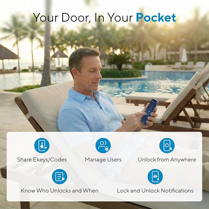 ULTRALOQ Bolt NFC Smart Lock, World's First Front Door Lock - Image 3