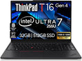 Lenovo ThinkPad T16 Gen 4 AI Business Laptop 16” FHD+ Display, Intel Ultra 7 255U (Beats i7-1355U), 32GB DDR5 RAM, 512GB SSD, 5MB Webcam, Fingerprint, Backlit KB, WiFi 6E + BT, RJ-45, HDMI, Win 11 Pro by LENOVO
