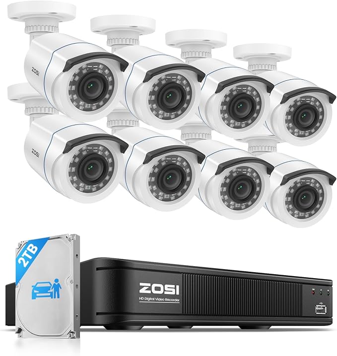 ZOSI 1080P H.265+ Home Security Camera System by ZOSI