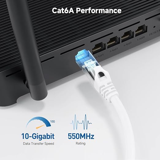 Cable Matters 10Gbps Snagless Shielded Cat 6A Ethernet Cable - 14ft - Image 3