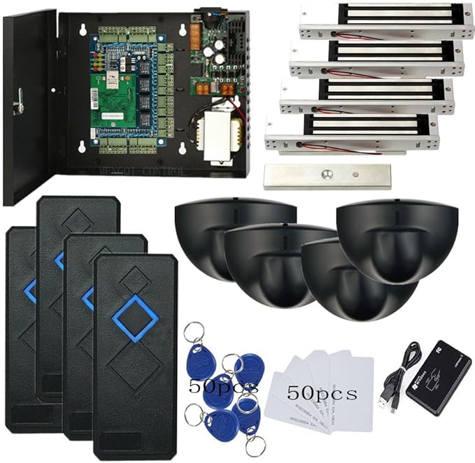 Request to Exit PIR Motion Sensor 4 Doors Network RFID Access Control 600 LBS by MENGQI-CONTROL