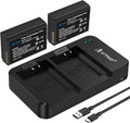 Artman LP-E10 Battery 2-Pack 1600mAh and Rapid Dual LP E10 Battery Charger by Aartman