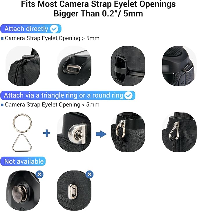 JJC 2Pack Universal Camera Strap Quick Release Buckle, Durable & Scratch-proof - Image 5