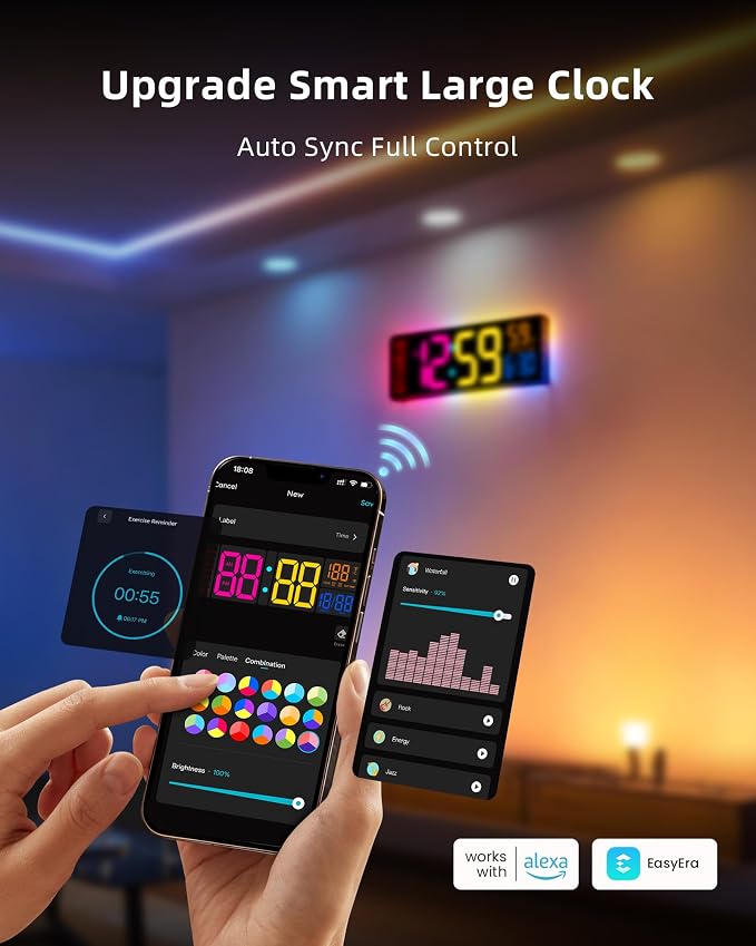 EASYERA Smart Digital Wall Clock - Image 3