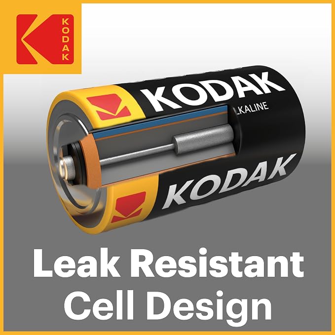 KODAK C Alkaline Batteries C Cell High-Performance Bulk 1.5 Volt Battery Pack - Image 2