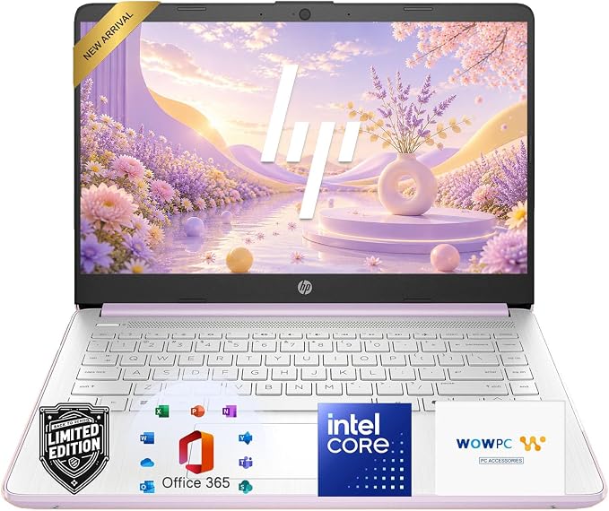 HP 14 Laptop, Intel N150 Processor, 4GB DDR5 RAM, 128GB SSD, 1TB Cloud Storage, Long Battery Life, Windows 11 with Microsoft 365 for Business, Students & Everyday Use by Unknown