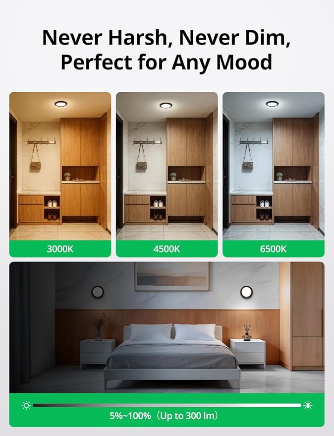 Bojim Rechargeable Motion Sensor Wireless Closet Ceiling Light 6000mAh Battery - Image 7