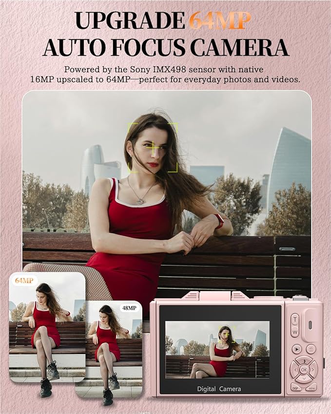 4K Digital Camera for Beginners & Teens, Compact Vlogging Camera - Image 3