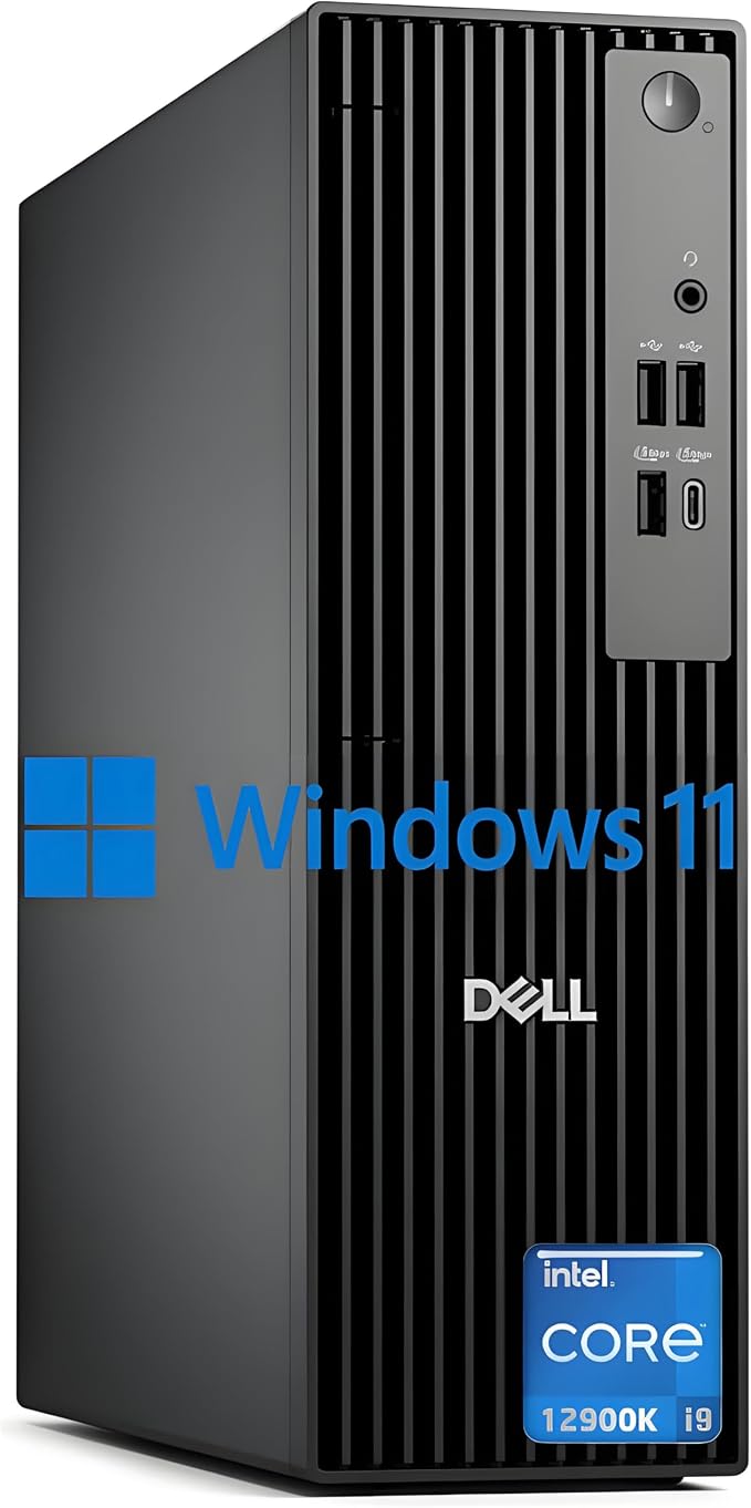 Dell 2025 Slim Business Desktop - Intel Core i9-12900K, (16Core, 24Threads), 64GB DDR5 Memory, 1TB PCIe SSD, Ultra-Quiet Design, Dual 4K Monitor Support, USB-C, Keyboard and Mouse, Windows 11 by Dell