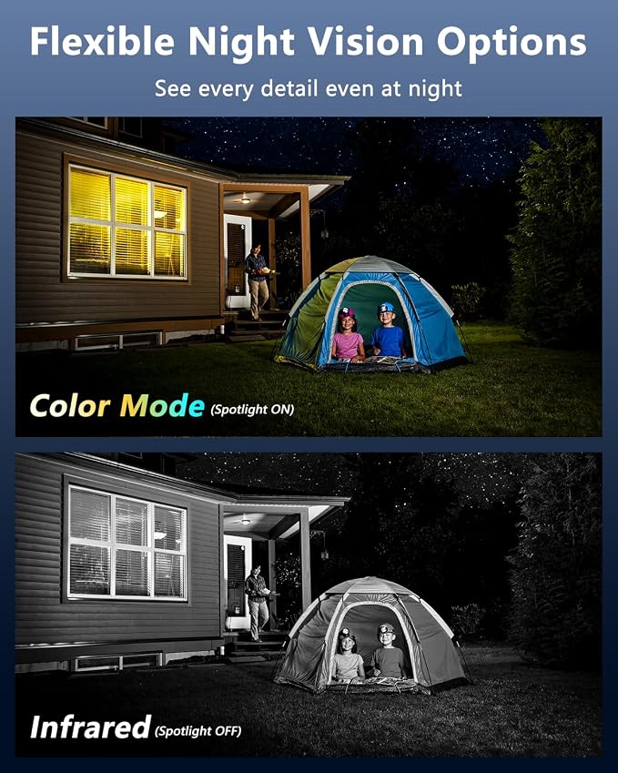 OOSSXX 4 Pack Outdoor WiFi Security Cameras 3MP, PTZ Pan Tilt - Image 6