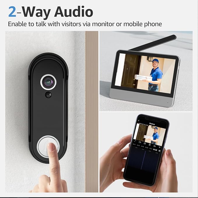 Wireless Smart Video Doorbell System, 1080P Video Doorbell Camera - Image 4