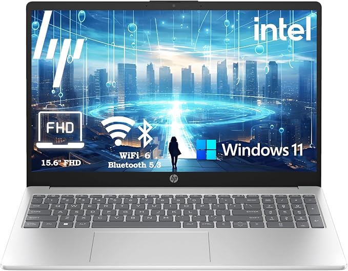 HP Essential 15.6" Laptop, 2026 Edition, 8GB RAM, 256GB SSD, Win11 | Intel 4-Core CPU, Everyday Student Computer, WiFi 6, Long Battery Life, Thin & Light PC for Business, Home Entertainment by Unknown