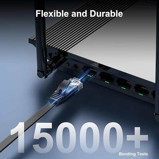 Cat 6 Ethernet Cable 75 ft, Indoor&Outdoor, High Speed 10Gbps Flat Internet - Image 6