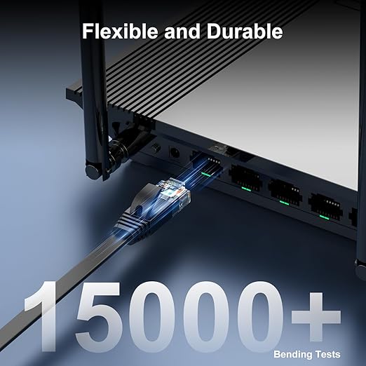 Cat 6 Ethernet Cable 25 ft, Indoor&Outdoor, High Speed 10Gbps Flat Internet - Image 6