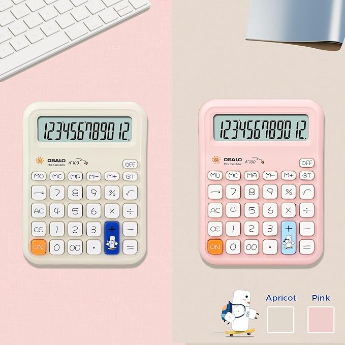 Pendancy Cute Calculator for Kids, Cute Small Calculators Desktop 12 Digit - Image 8