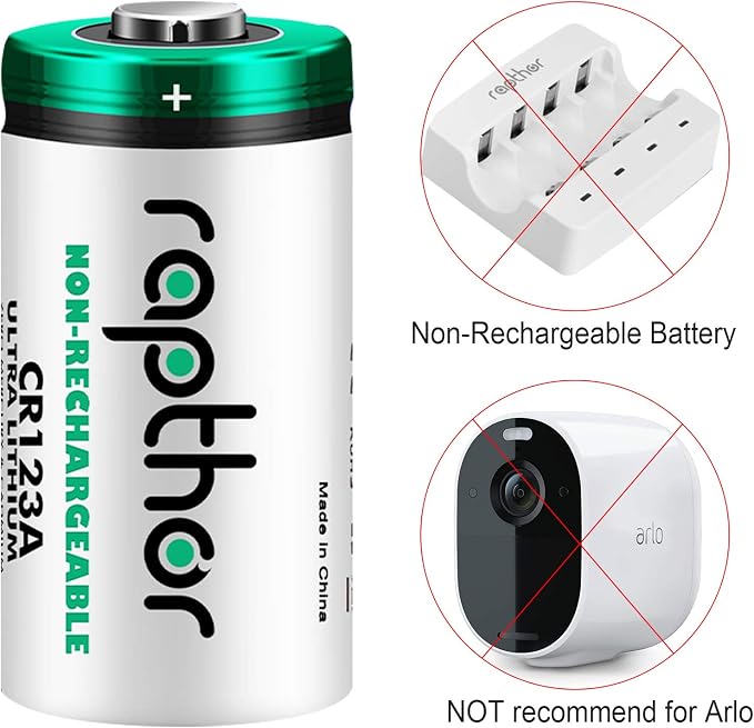 rapthor CR123A 3V Lithium Batteries CR17345 16 Pack 1650mAh High Power 123A 10 - Image 7