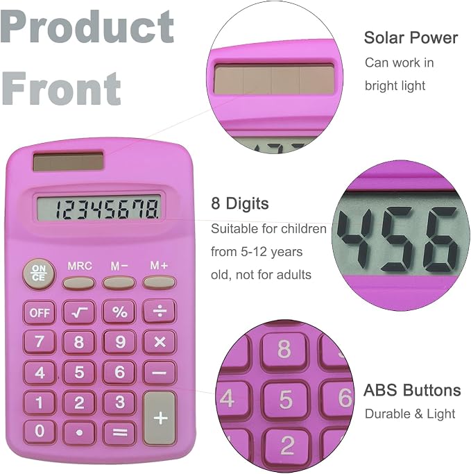 Basic Calculator Dual Power 8 Digit Desktop Calculator - Image 2