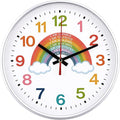 Gerrii Rainbow Wall Clock 8 Inch Learning Teaching Time Colorful Clock Silent by Gerrii