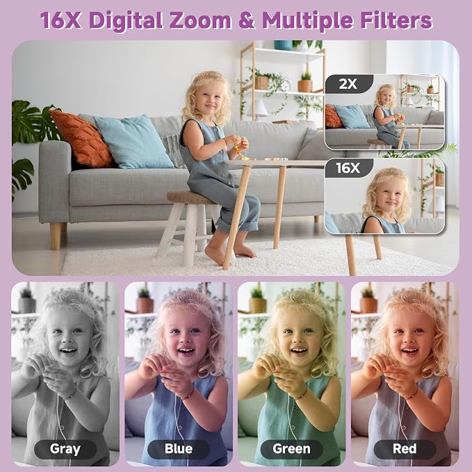 Digital Camera, 44MP Compact Camera, FHD 1080P Point and Shoot Digital Cameras - Image 6