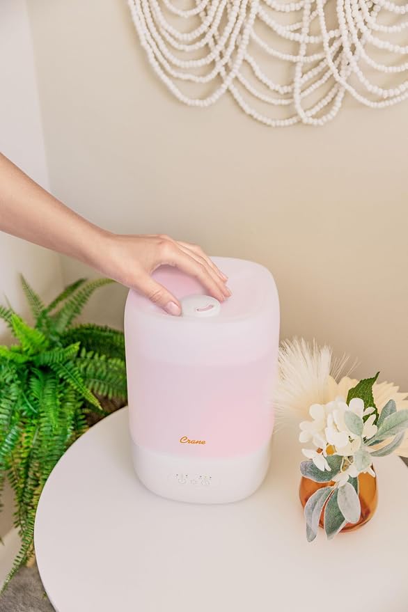 Crane Ultra-Quiet 3-in-1 Humidifier for Baby with Essential Oil Tray, 7-Color Sleep Light, 1 Gallon Top-Fill Tank, Ideal for Bedroom - Image 8
