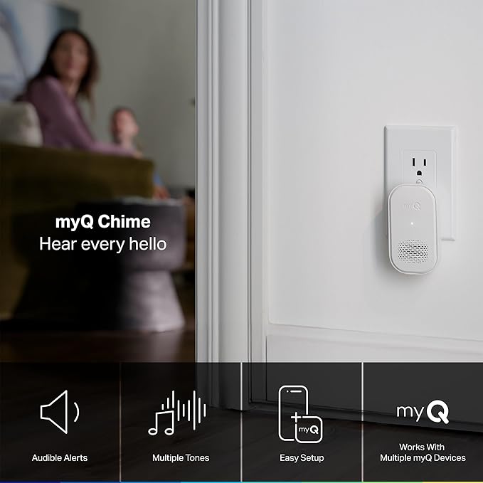 myQ Chime | Audible Alerts, Wi-Fi Enabled, Customizable Tones, Works - Image 3