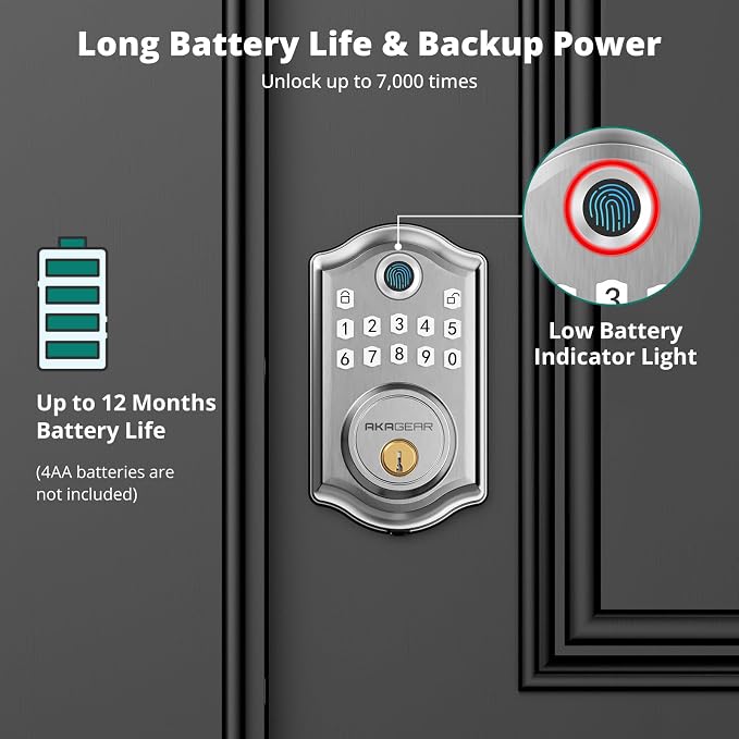 AkaGear DS10 Pro Keyless Entry Door Lock - Image 6