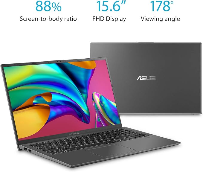 2020 ASUS VivoBook 15 15.6 Inch FHD 1080P Laptop (AMD Ryzen 3 3200U up to 3.5GHz, 16GB DDR4 RAM, 512GB SSD, AMD Radeon Vega 3, Backlit Keyboard, FP Reader, WiFi, Bluetooth, HDMI, Windows 10) (Grey) - Image 4